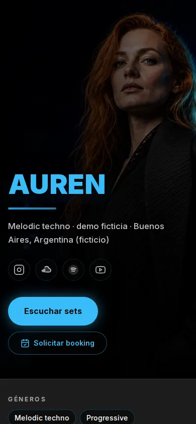 El mismo PressKit en un teléfono